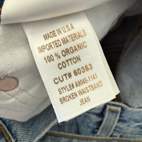 Agolde Broken Waistband Denim Jeans | 28 | Light Wash - Picture 7 of 7